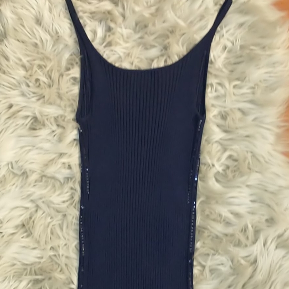 Navy, Beaded Tank top - Picture 3 of 4